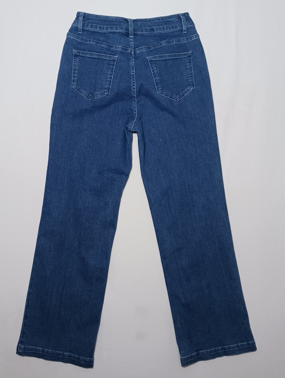 Ettelo Womens High Waist Wide Leg Jeans Size 6 Dark Blue Denim 27X29.5 NWT - Picture 7 of 13